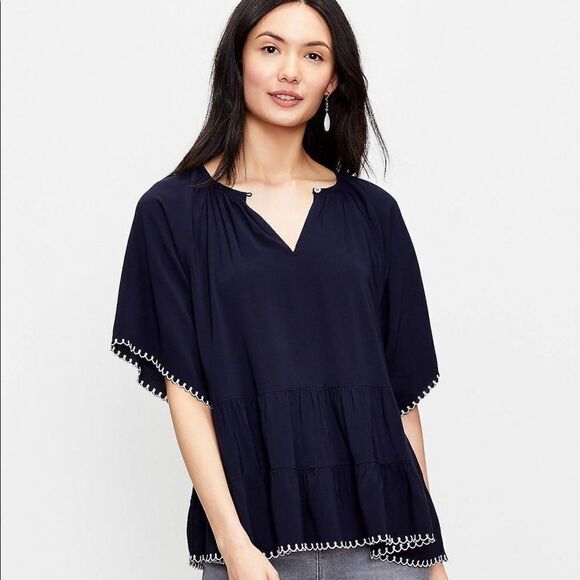 LOFT TEIRED TOP FOREVER - Picture 1 of 4